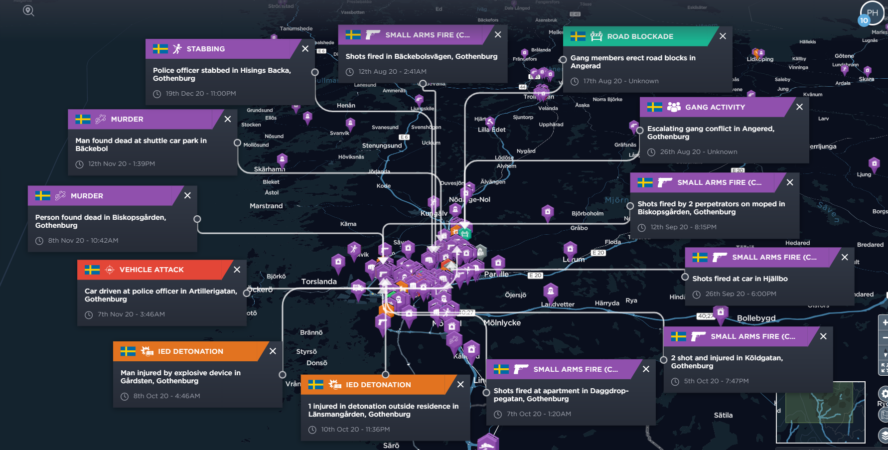 Sweden Police Shooting Gothenburg Gang Activity 2020