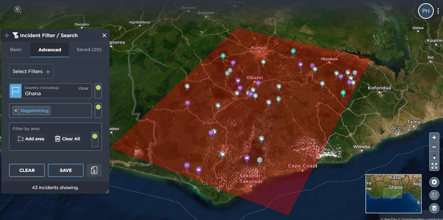 Tracking illegal mining in Ghana