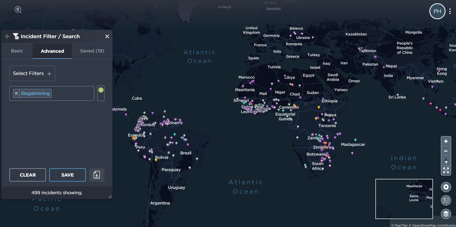 Tracking illegal mining using threat intelligence