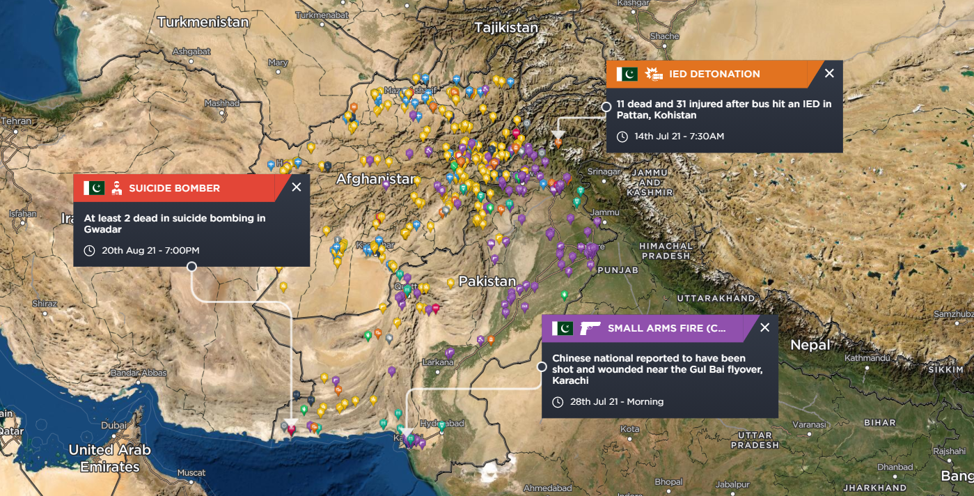 Recent attacks on Chinese workers in Pakistan