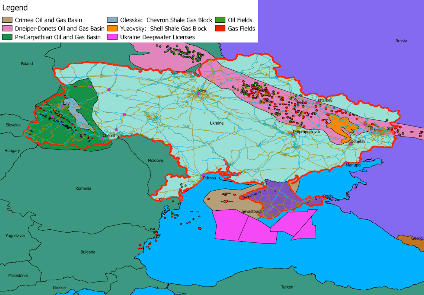 Ukraine's oil and gas resources