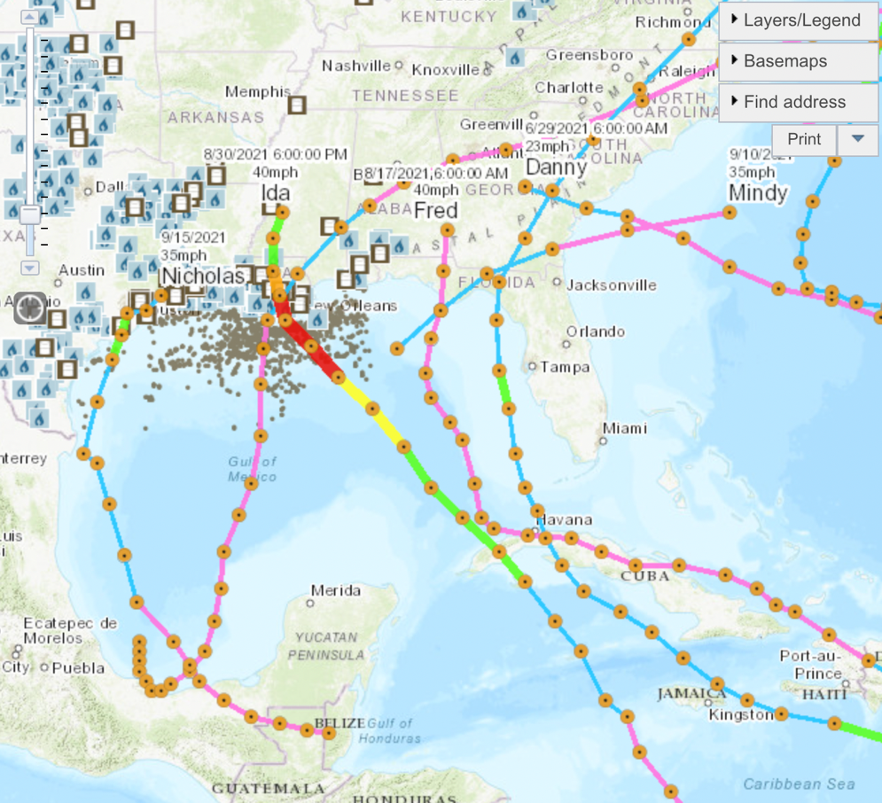 Oil and Gas Platforms Gulf of Mexico Hurricanes