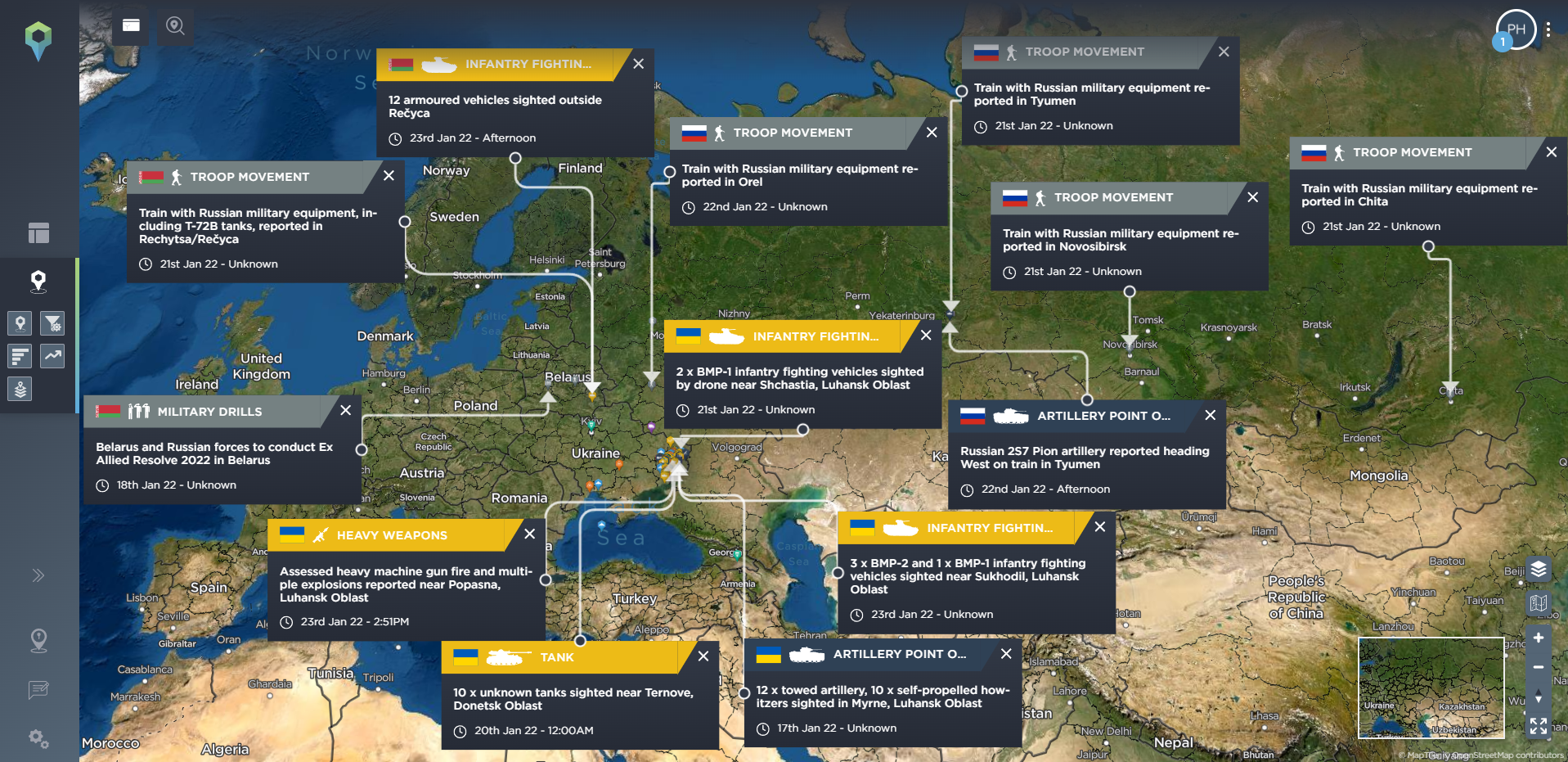 Russia-Ukraine Troop Build Up Conflict Summary 25th January 2022