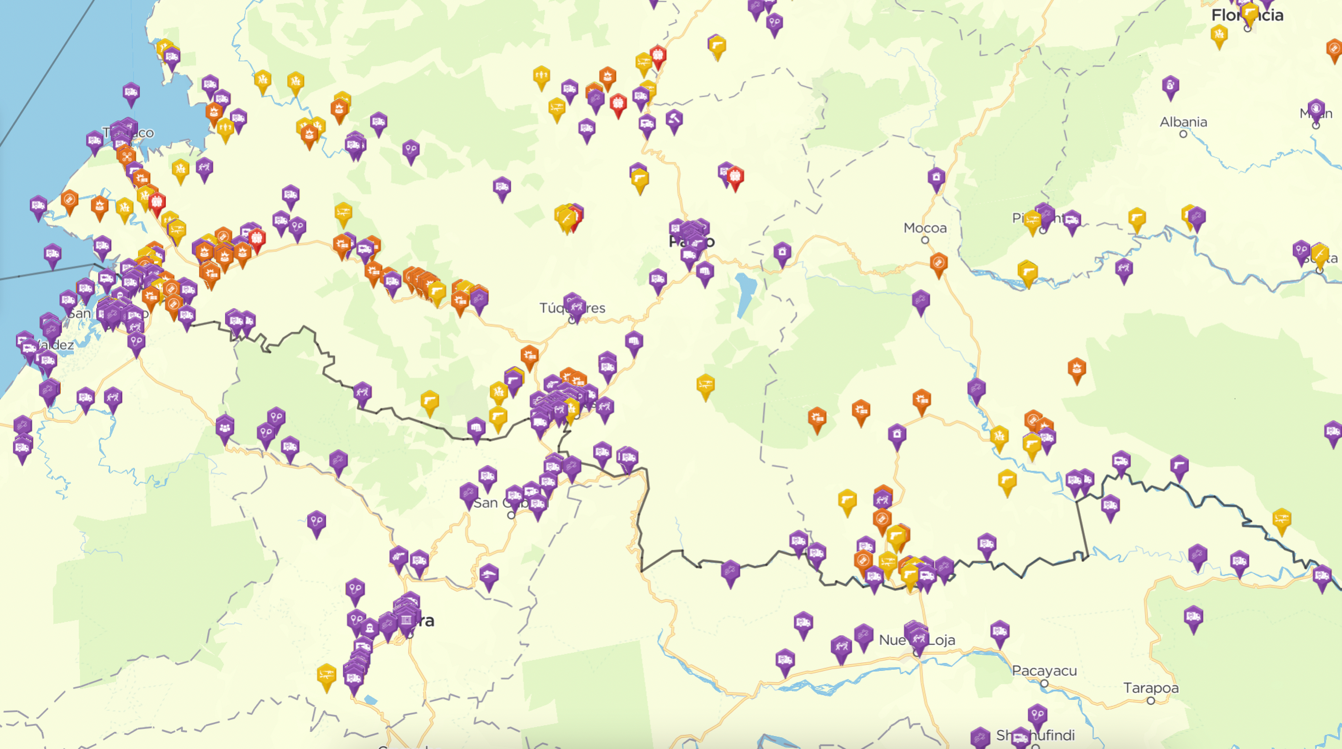 Crime and violence on the Ecuador Colombia border