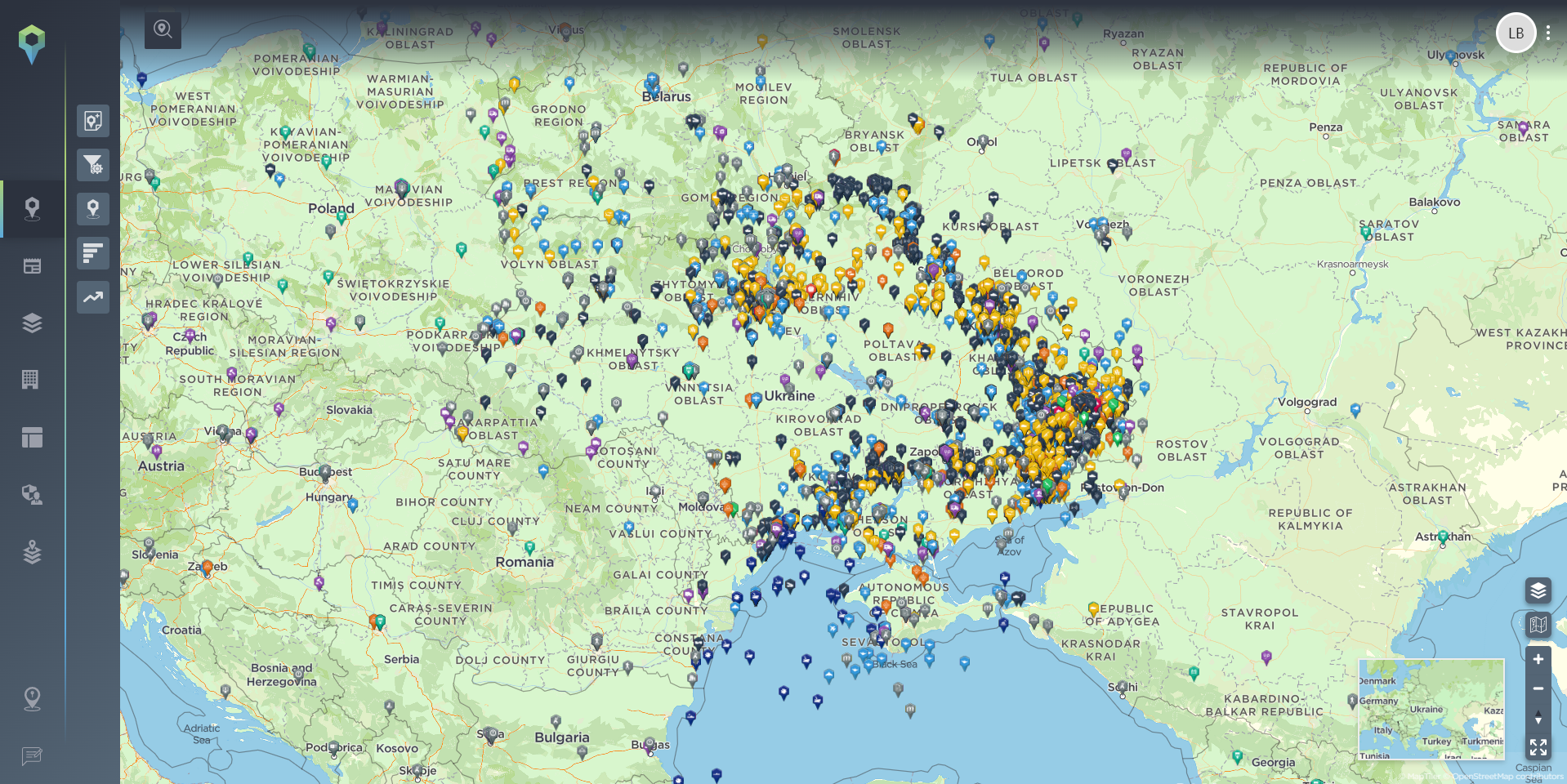 Monitoring of the Russia Ukraine conflict on the Intelligence Fusion threat platform