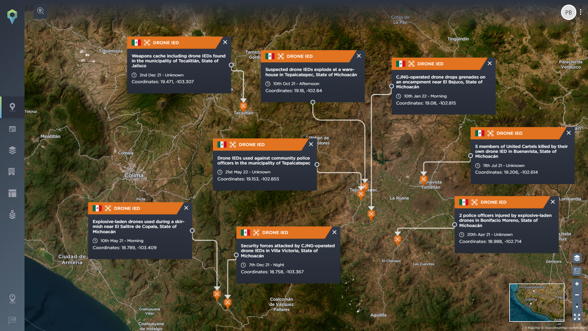 Drone IEDs Mexico