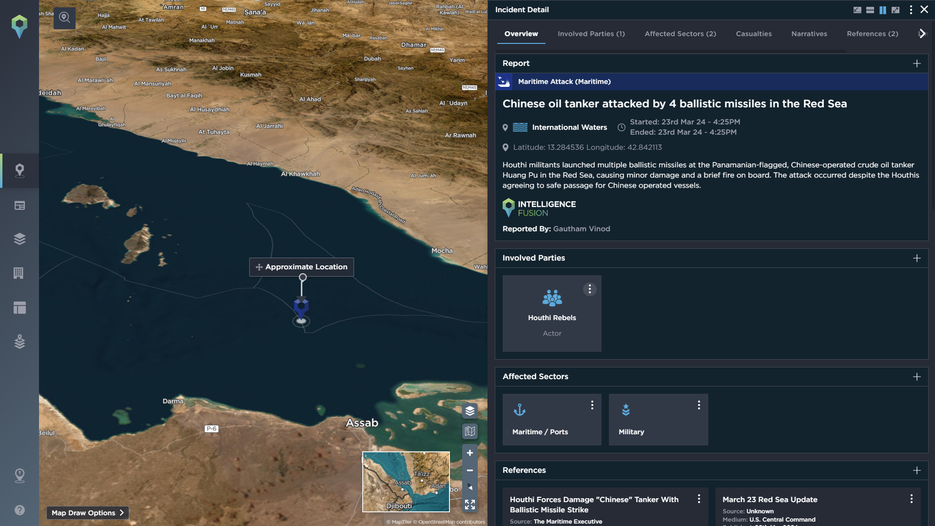 chinese oil tanker huang pu attacked by houthis red sea crisis houthi shipping attacks