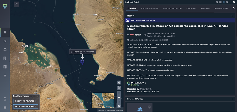 mv rubymar sinking incident red sea crisis houthi shipping attacks