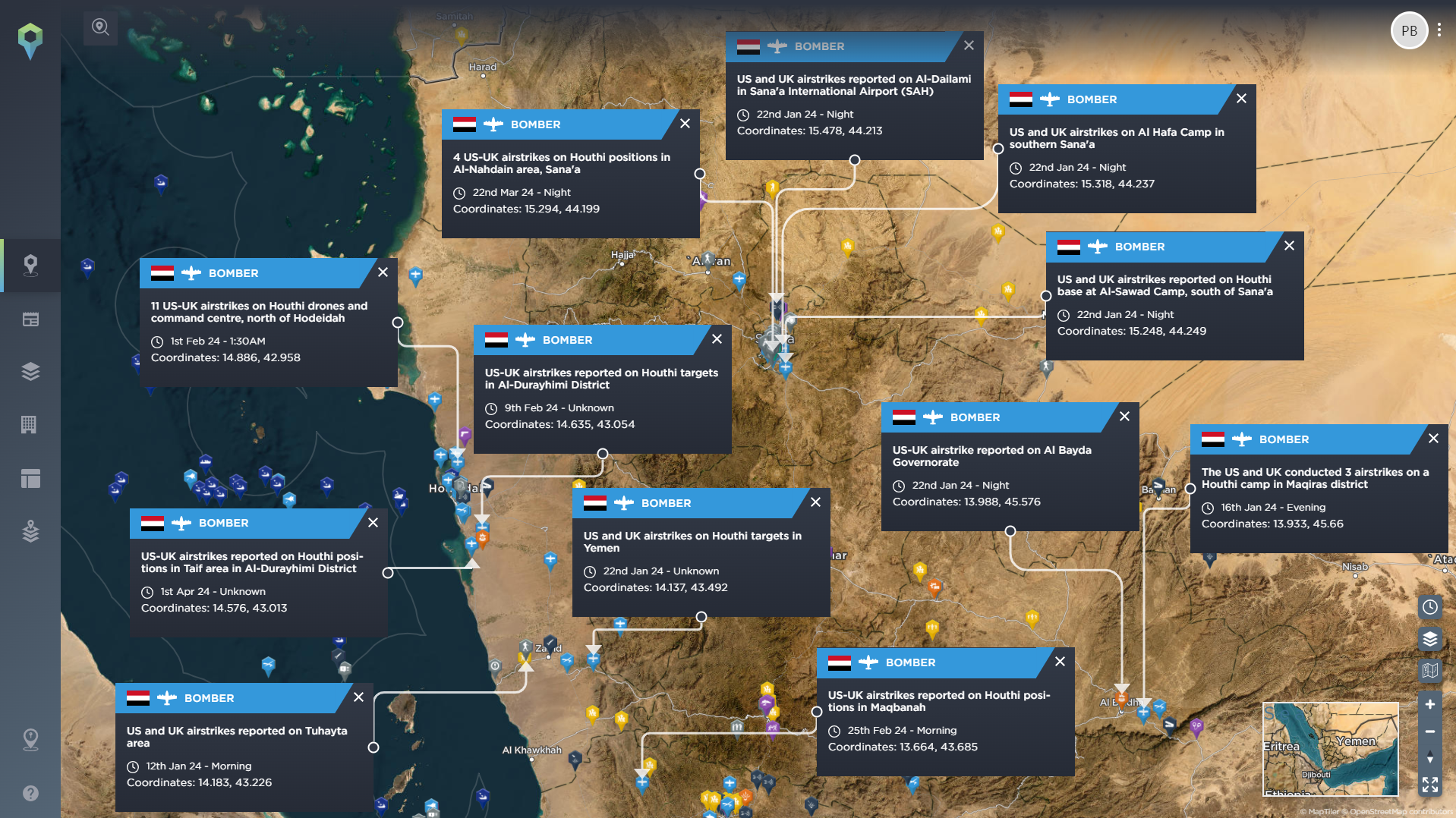 us-uk airstrikes on houthi positions red sea crisis houthi shipping attacks